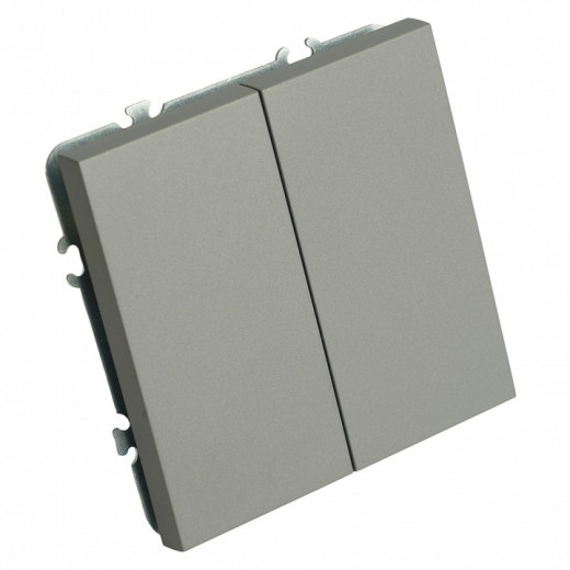 Выключатель двухклавишный без рамки Stekker Эмили 49947