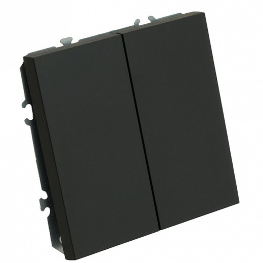 Выключатель двухклавишный без рамки Stekker Эмили 50167