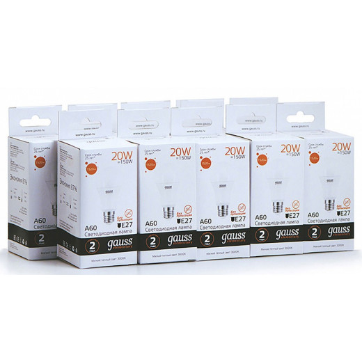 Лампа светодиодная Gauss  E27 20Вт 3000K 23219