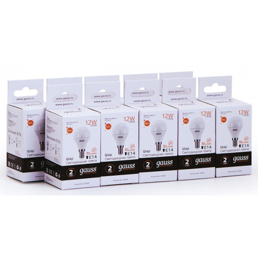 Лампа светодиодная Gauss LED Elementary E14 12Вт 3000K 53112