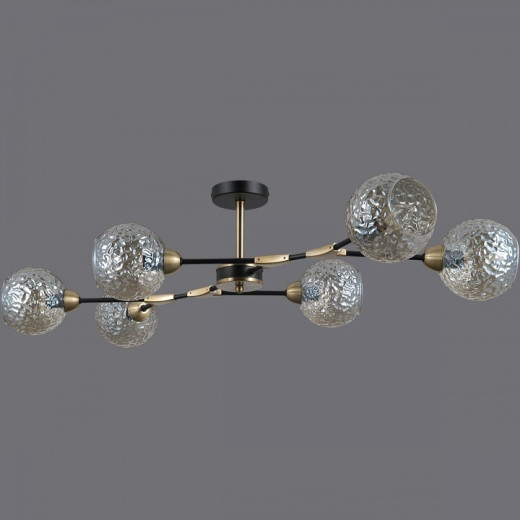 Люстра на штанге ILLUMICO  IL0253-6CSQ-79 BK AB