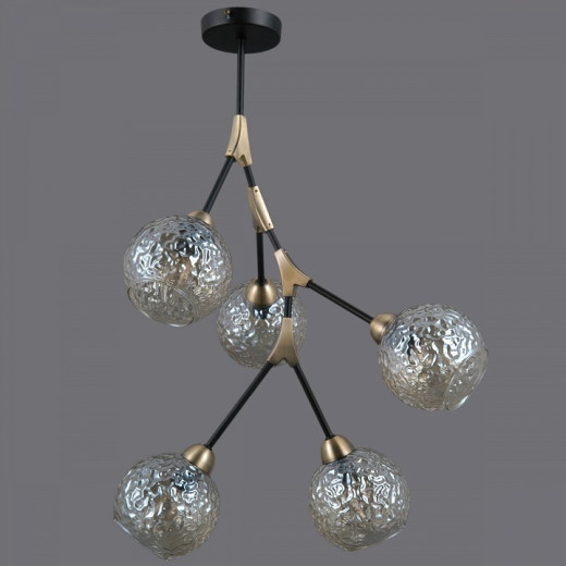 Люстра на штанге ILLUMICO  IL0263-5PSQ-79 BK AB