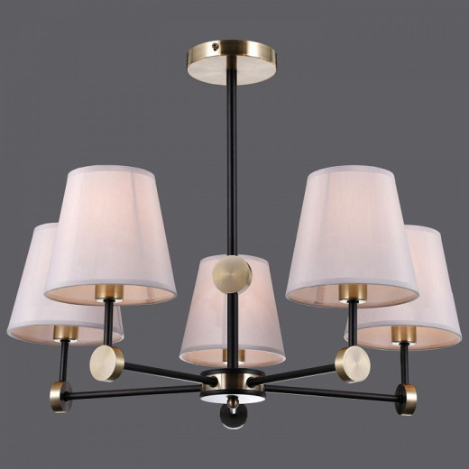 Люстра на штанге ILLUMICO CASTOR IL0394-5CSQ-24 BK AB CASTOR