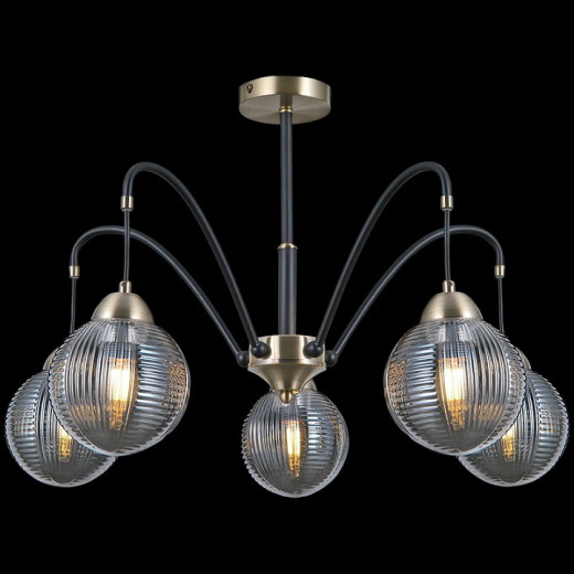 Люстра на штанге ILLUMICO  IL0433-5PSQ-79 BK AB