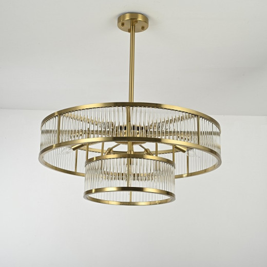 Люстра на штанге Imperiumloft RH Marais Round Chandelier D80 40,2668