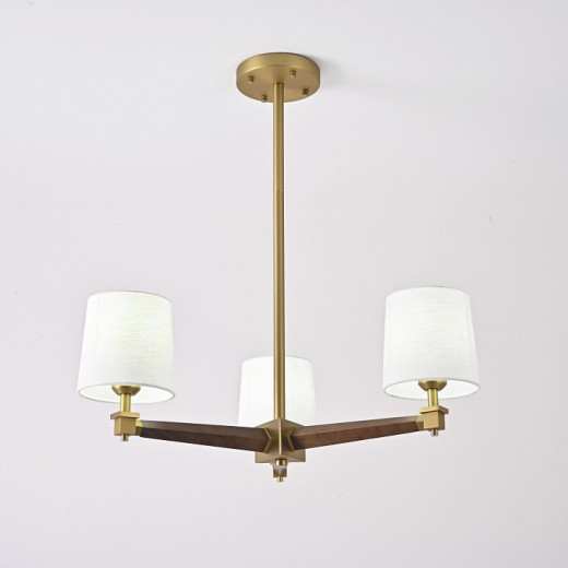 Люстра на штанге Imperiumloft Jorgenson White/Dark wood STAVRA01