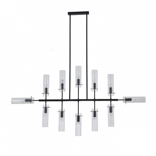 Люстра на штанге Indigo Saetta 11053/12R Black