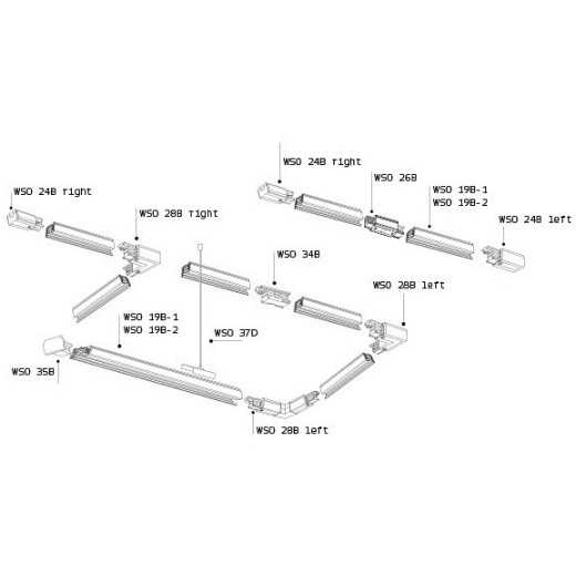 Подвес для трека Italline WSO WSO 37D white