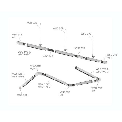 Соединитель гибкий для треков Italline WSO WSO 560 black