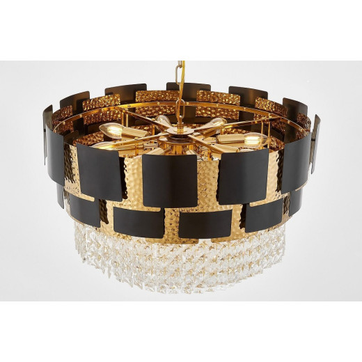 Подвесная люстра LUMINA DECO MOLINA LDP 7045-600 BK+GD