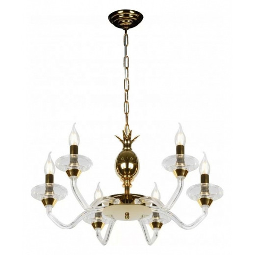 Подвесная люстра iLamp Flo YT2049-8 GD+Cear