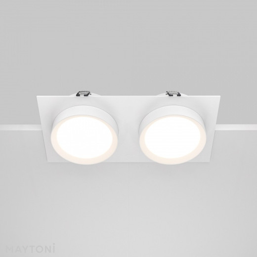 Встраиваемый светильник Maytoni Hoop DL086-02-GX53-SQ-W