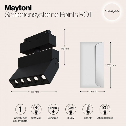 Светильник на штанге Maytoni Points TR015-2-10W4K-B