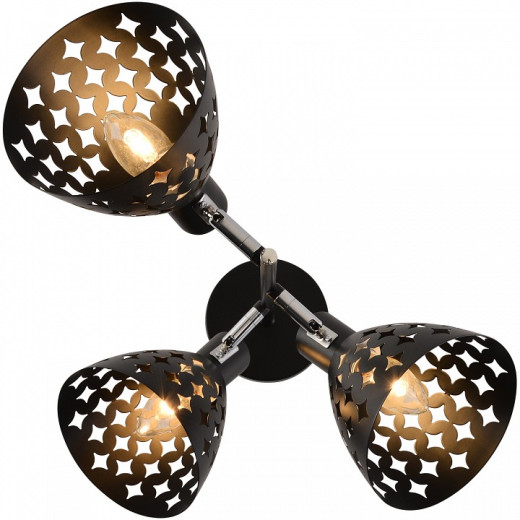 Люстра на штанге 01554-3.3-03B BK+CR