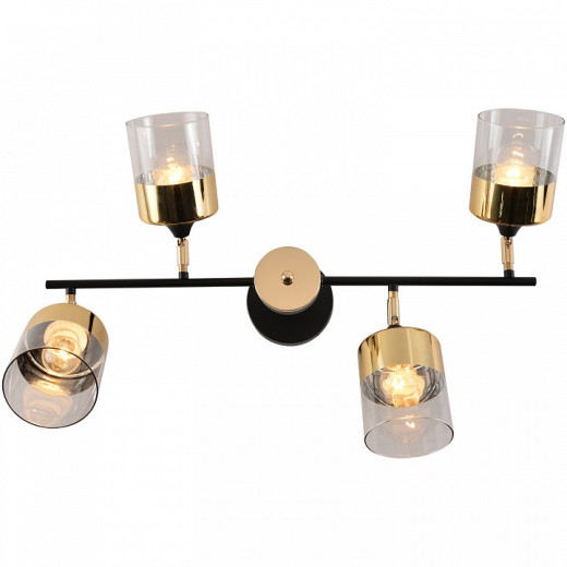 Люстра на штанге 01555-3.3-04B BK+FGD