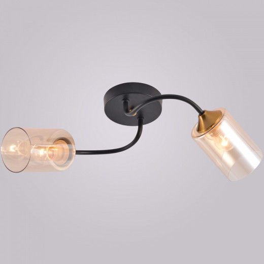 Накладной светильник 01608-0.3-02 BK+BRASS