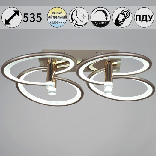 Потолочная люстра 09253-0.3-4S Champaign silver