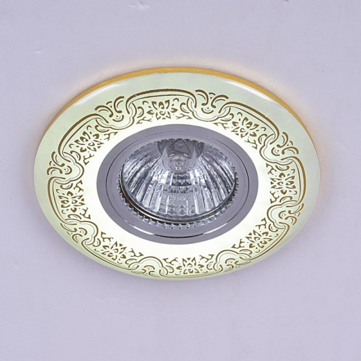 Встраиваемый светильник 09502-9.0-001MN MR16+LED3W WH/GD