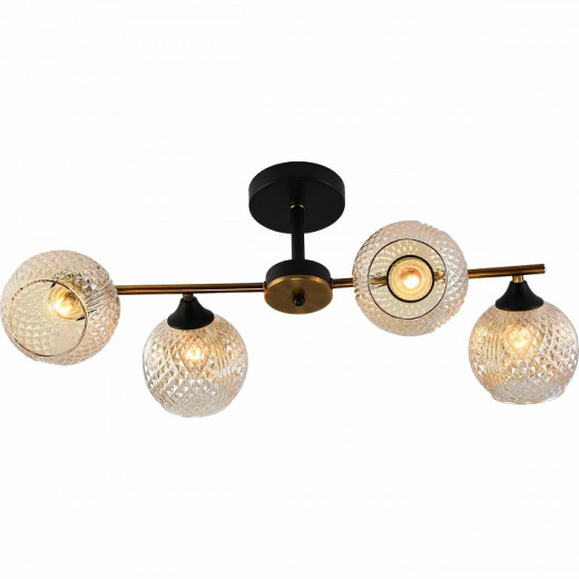 Люстра на штанге 11341-0.3-04 GOLD BRONZE+BK
