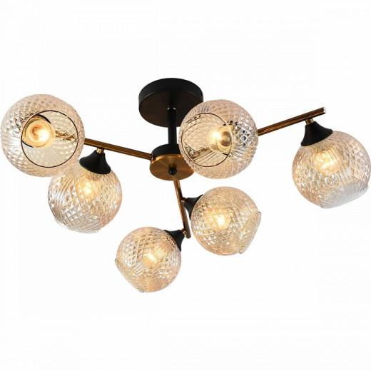 Люстра на штанге 11341-0.3-06 GOLD BRONZE+BK