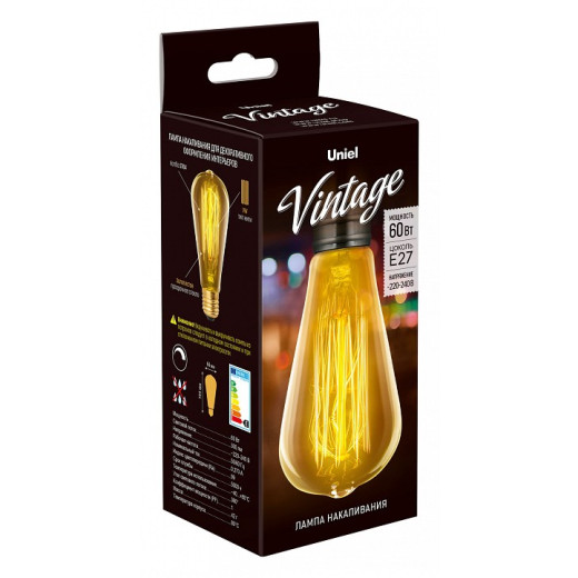 Лампа накаливания Uniel IL-V E27 60Вт K UL-00000482