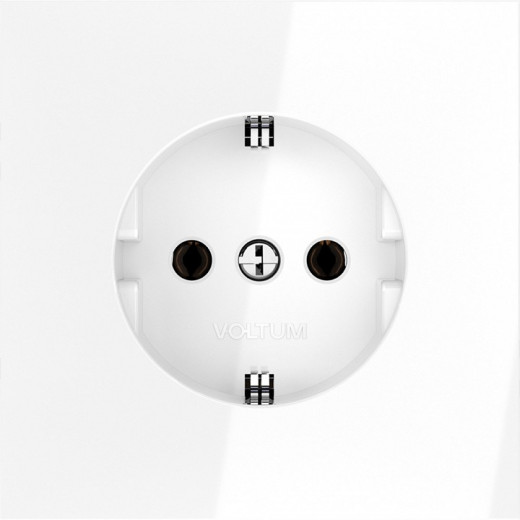 Розетка с заземлением, без рамки Voltum S70 VLS040101