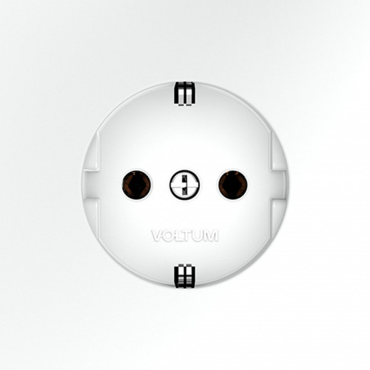 Розетка с заземлением, без рамки Voltum S70 VLS040102