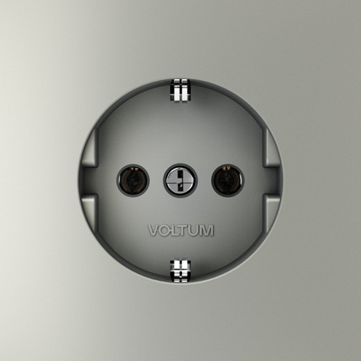 Розетка с заземлением, без рамки Voltum S70 VLS040105