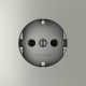 Розетка с заземлением, без рамки Voltum S70 VLS040105