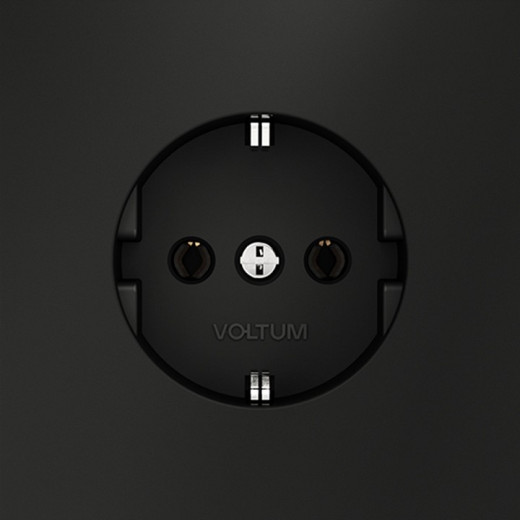 Розетка с заземлением, без рамки Voltum S70 VLS040108