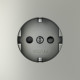 Розетка с заземлением и со шторкой, без рамки Voltum S70 VLS040205
