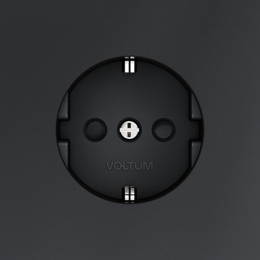 Розетка с заземлением и со шторкой, без рамки Voltum S70 VLS040207