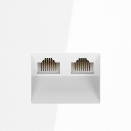 Розетка двойная Ethernet RJ-45 без рамки Voltum S70 VLS060201