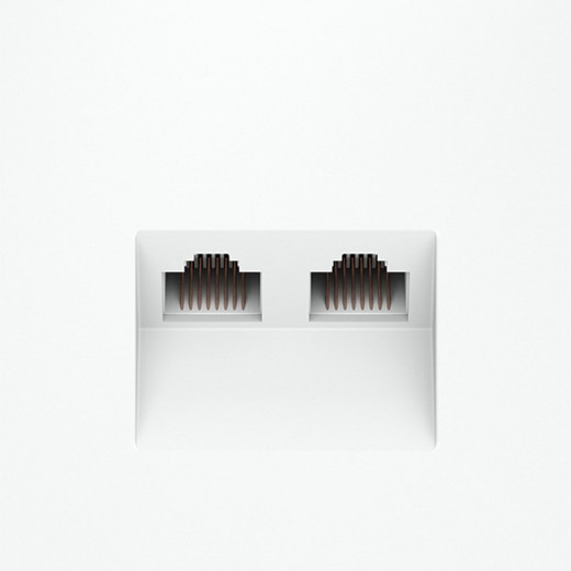 Розетка двойная Ethernet RJ-45 без рамки Voltum S70 VLS060202