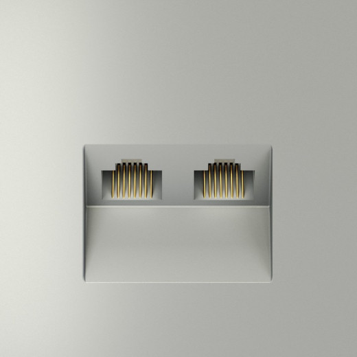 Розетка двойная Ethernet RJ-45 без рамки Voltum S70 VLS060205