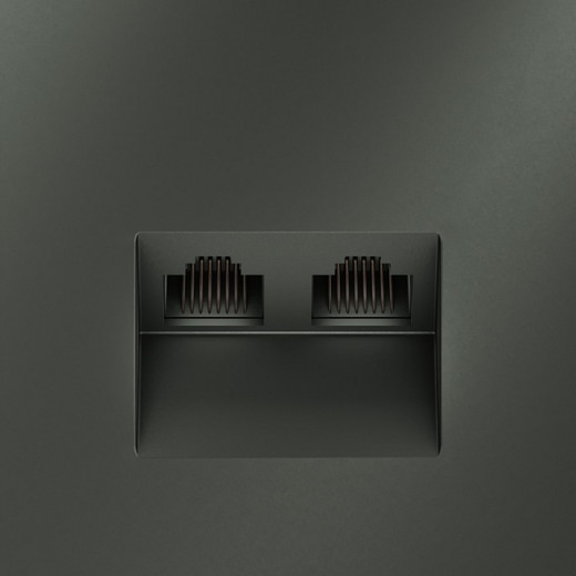 Розетка двойная Ethernet RJ-45 без рамки Voltum S70 VLS060206