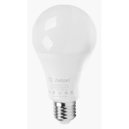 Лампа светодиодная с управлением через Wi-Fi Zetton Smart Wi-Fi Bulb E27 15Вт 6500K ZTSHLBRGBE271RU
