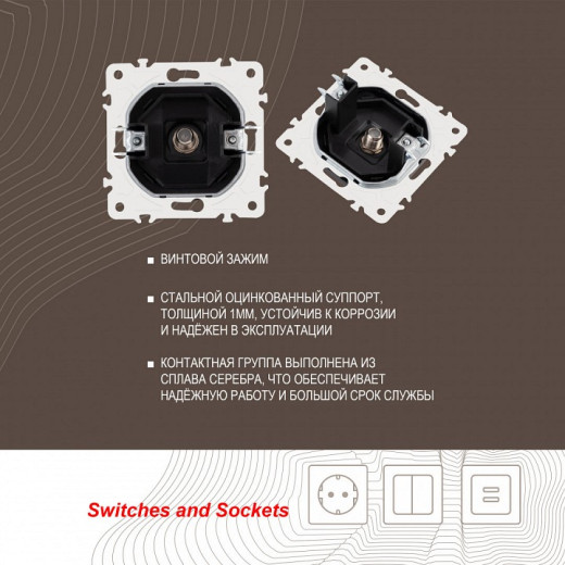 ТВ-розетка без рамки Arte Milano am-205 205.42-1.black