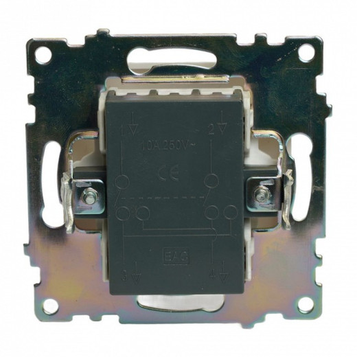 Выключатель одноклавишный без рамки Stekker Катрин 49176