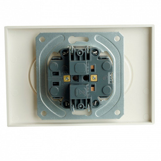 Розетка двойная без заземления и со шторкой, без рамки Stekker RST16-5116-01 49877