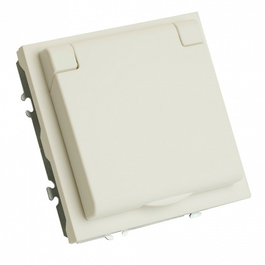 Розетка без заземления и со шторкой, без рамки с крышкой Stekker RST16-5113-01 49878