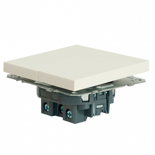 Выключатель двухклавишный без рамки Stekker Эмили 50162