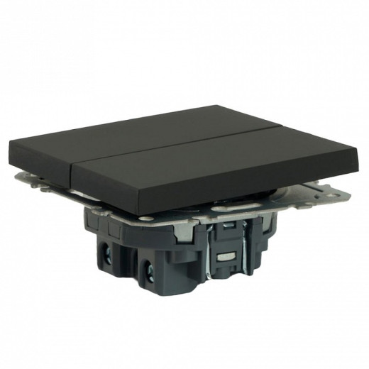 Выключатель двухклавишный без рамки Stekker Эмили 50167