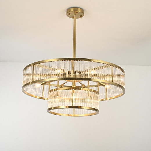 Люстра на штанге Imperiumloft RH Marais Round Chandelier D80 40,2668