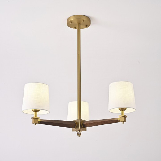 Люстра на штанге Imperiumloft Jorgenson White/Dark wood STAVRA01