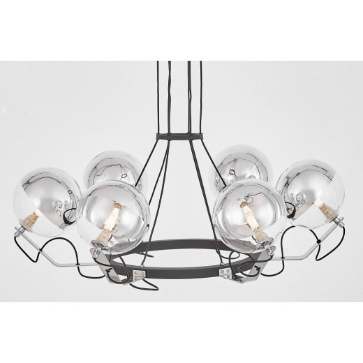 Подвесная люстра LUMINA DECO MARSEO LDP 9110-6 BK+CHR