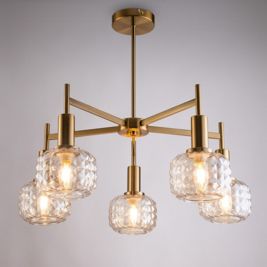 Люстра на штанге Freya Fero FR5366CL-05BS