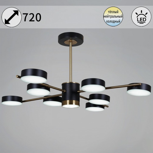 Люстра на штанге 06369-0.3-08 COP+BK