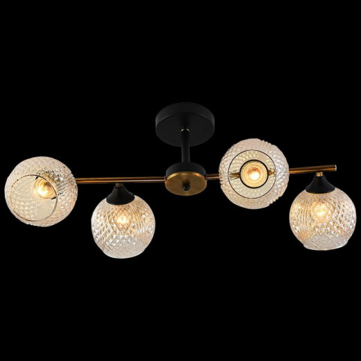 Люстра на штанге 11341-0.3-04 GOLD BRONZE+BK