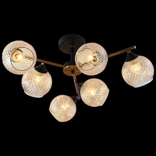 Люстра на штанге 11341-0.3-06 GOLD BRONZE+BK